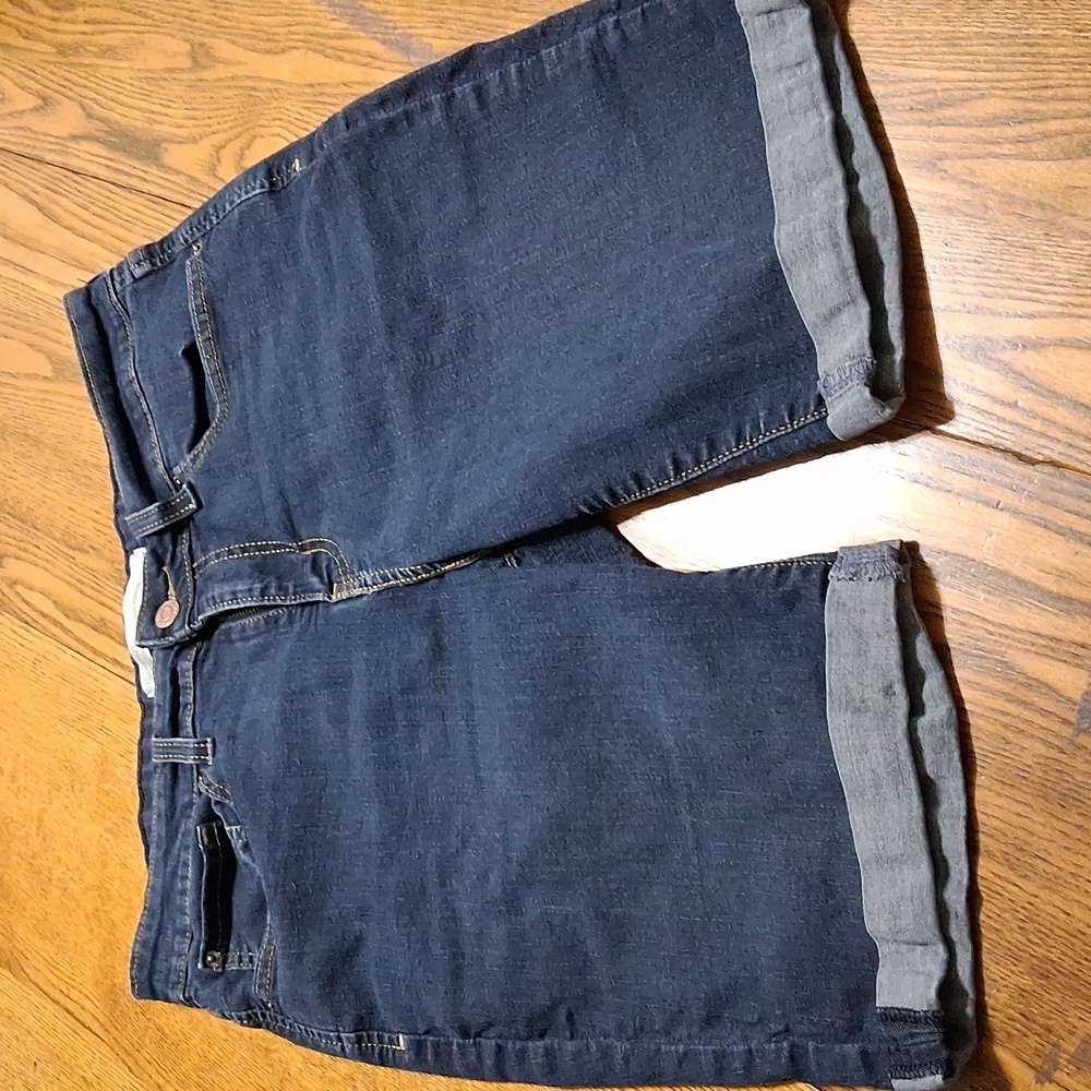 LEVI'S STRAUSS Jeans Shorts Womens 12 - W31 BLUE MID RISE BERMUDA Preowned Denim